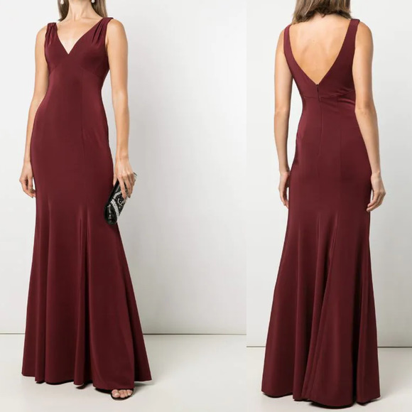 Marchesa Notte Bridesmaids Forli V-neck Bridesmaid Gown Size 12 - Picture 1 of 8